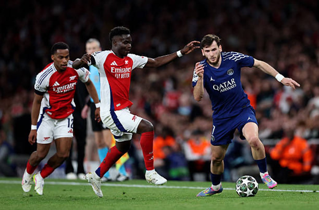 باريس يتغلب على الارسنال ويضرب موعداً مع الانتر في النهائي