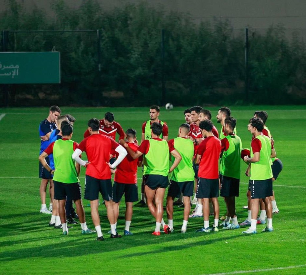 منتخبنا الوطني يكثف من تدريباته استعداداً لمواجهة الاردن