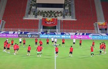 منتخبنا الوطني يختتم تدريباته استعداداً لمواجهة عمان