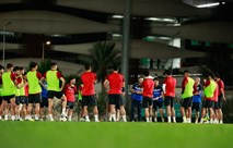 شهدت تواجد جميع اللاعبين منتخبنا الوطني يخوض مرانه استعداداً للاردن
