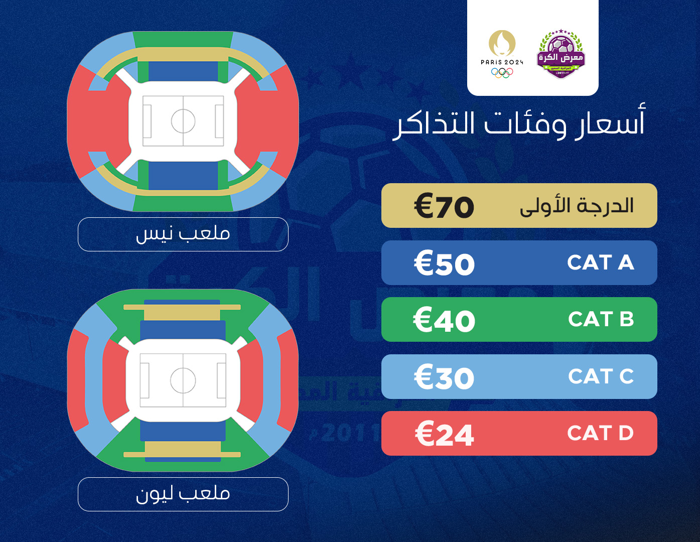 تعرف على اسعار تذاكر مباريات العراق في اولمبياد باريس