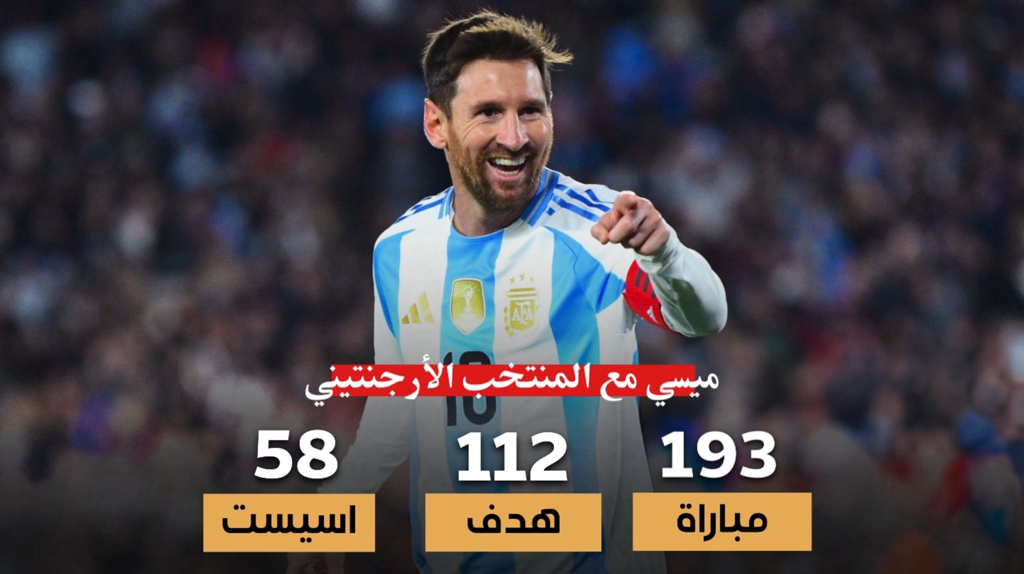 ميسي .. أرقام قياسية مع المنتخب الأرجنتيني