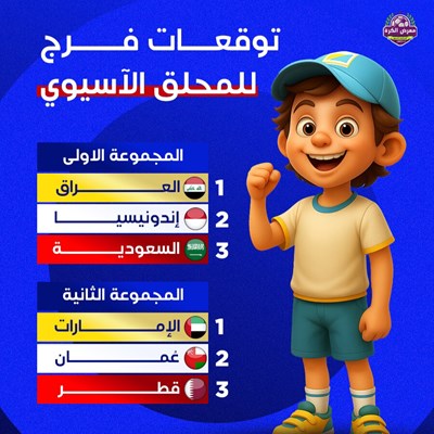 فرج يتوقع تأهل منتخبي العراق والإمارات مباشرة إلى 