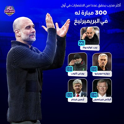 غوارديولا يدخل تاريخ البريميرليغ كأول مدرب يحقق اك