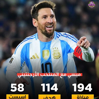 ميسي مع المنتخب الأرجنتيني.