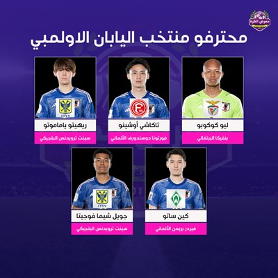محترفو منتخب اليابان الأولمبي في كأس آسيا تحت 23 ع